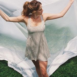 UO Arden Lace Up Back Mini Dress